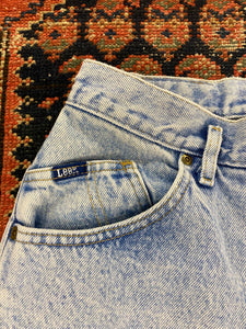 Vintage Lee High Waisted Frayed Denim Shorts - 29in