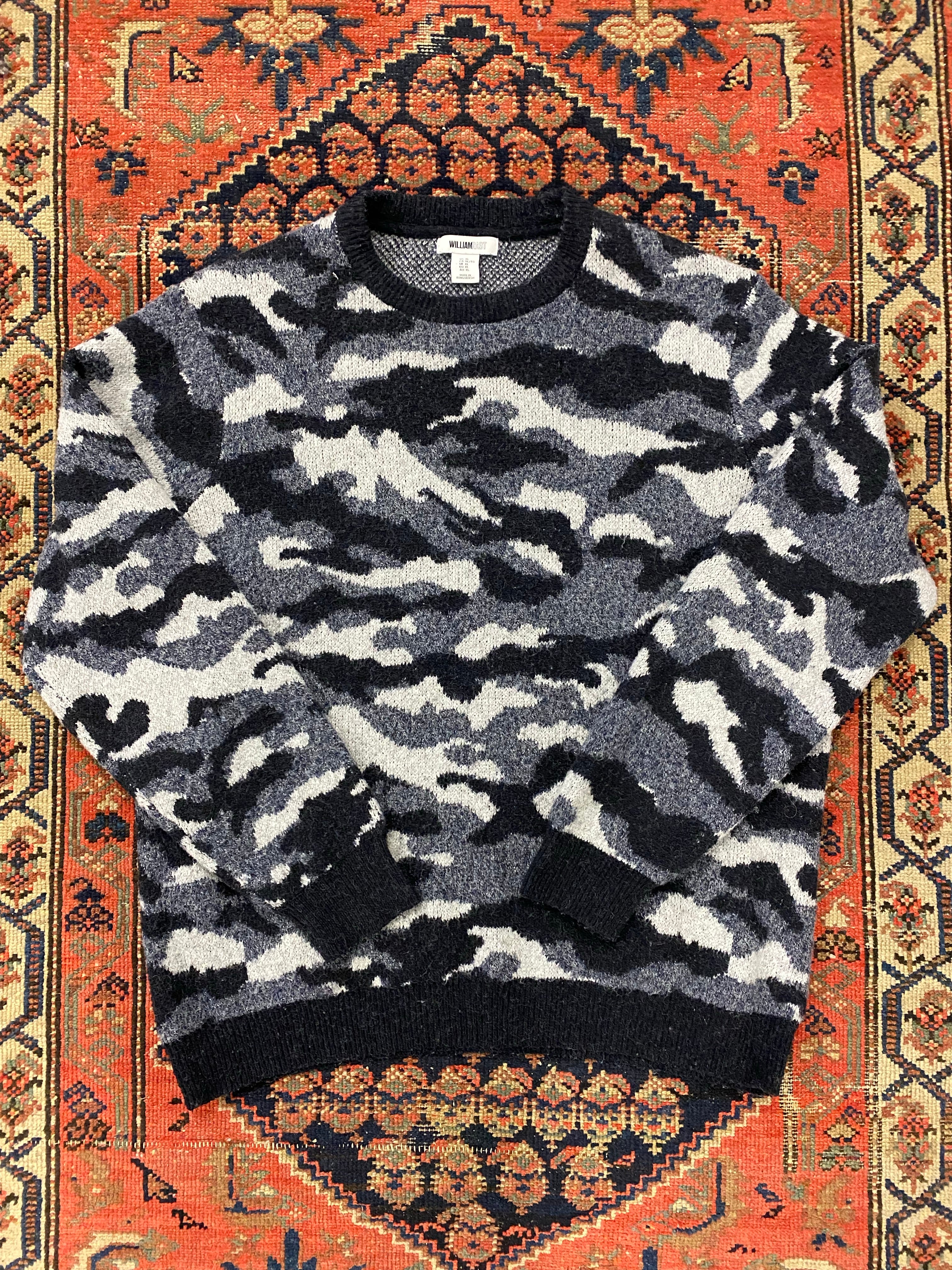 90s Camo Knit Sweater - XL