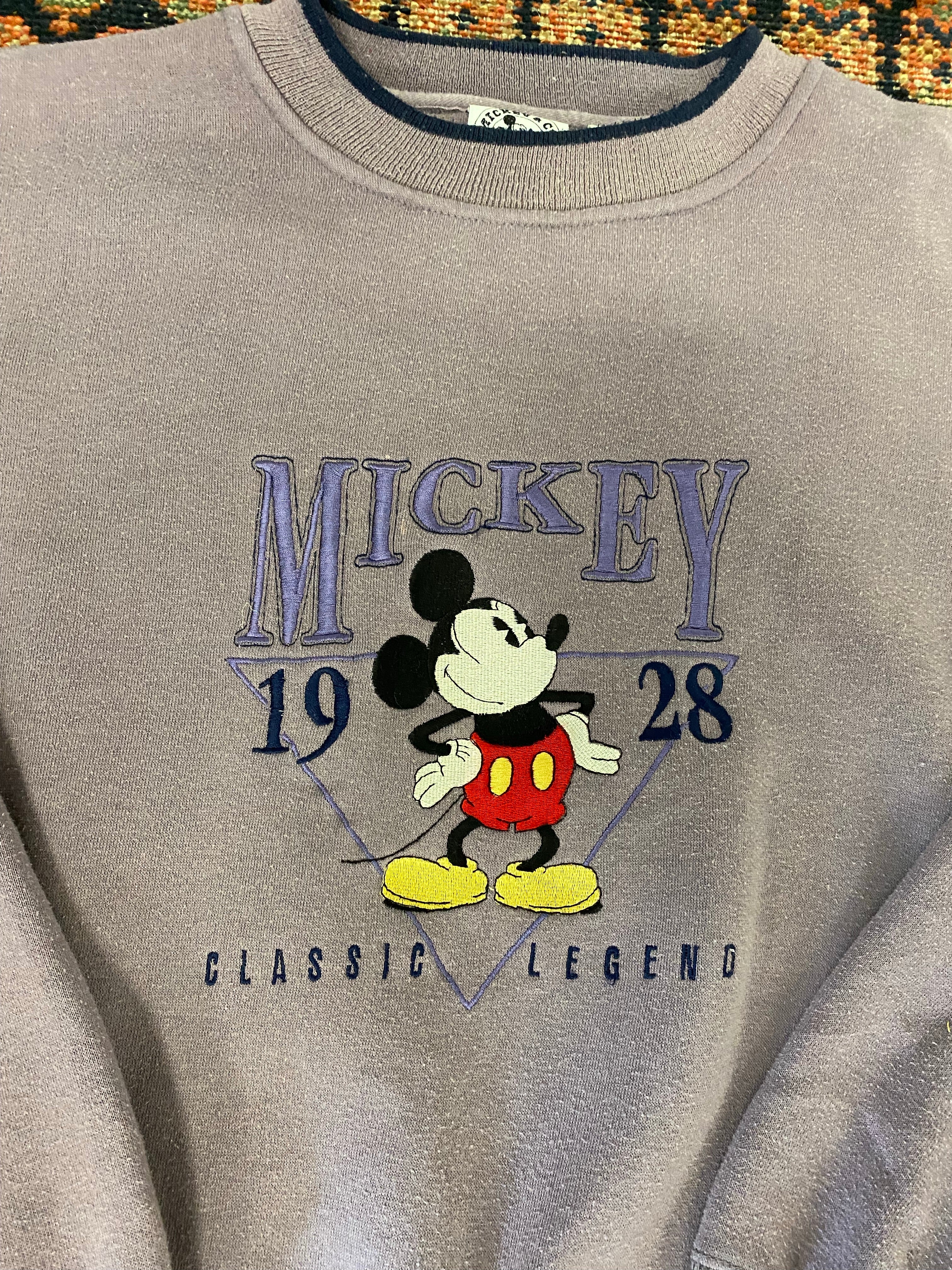 Vintage Purple Mickey Mouse Crewneck - XL