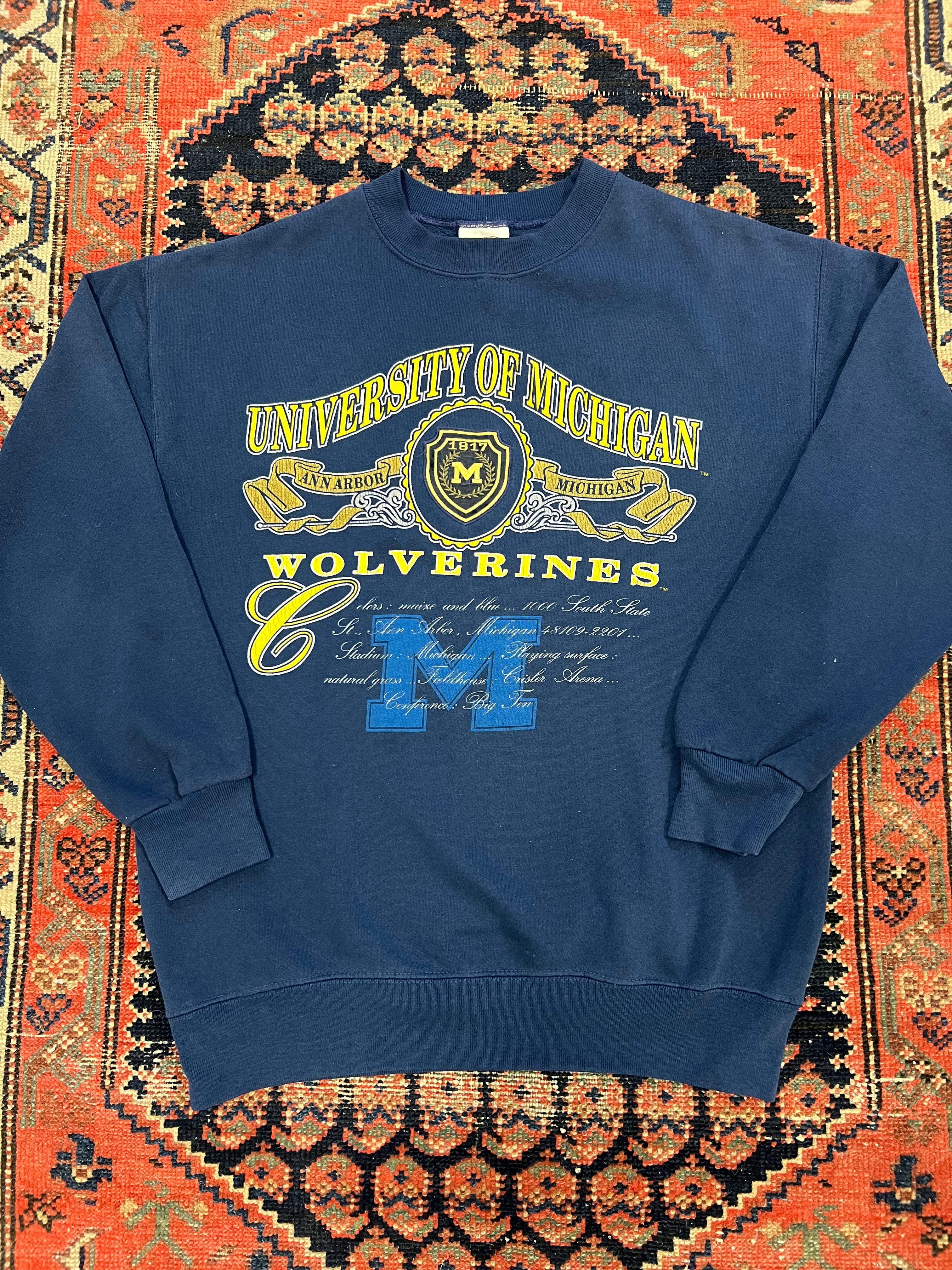 VINTAGE UNIVERSITY OF MICHIGAN CREWNECK - MEDIUM