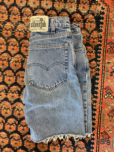 Vintage Levis Silvertab High Waisted Denim Shorts - 28in