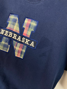 90s Embroidered Nebraska crewneck - L