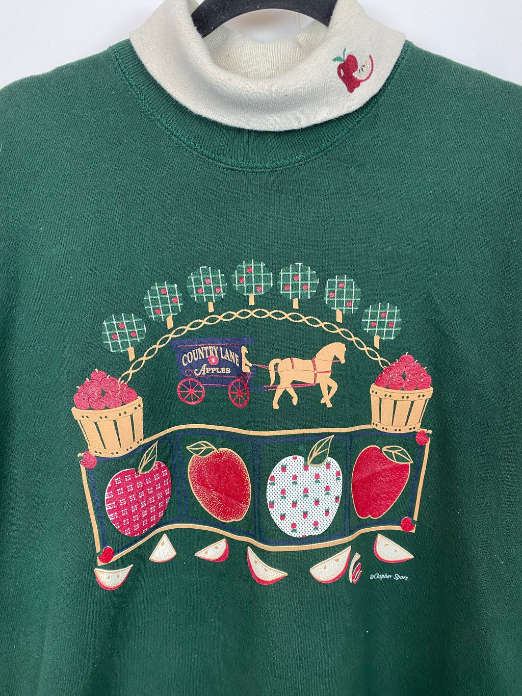 Vintage farm turtleneck crewneck - M