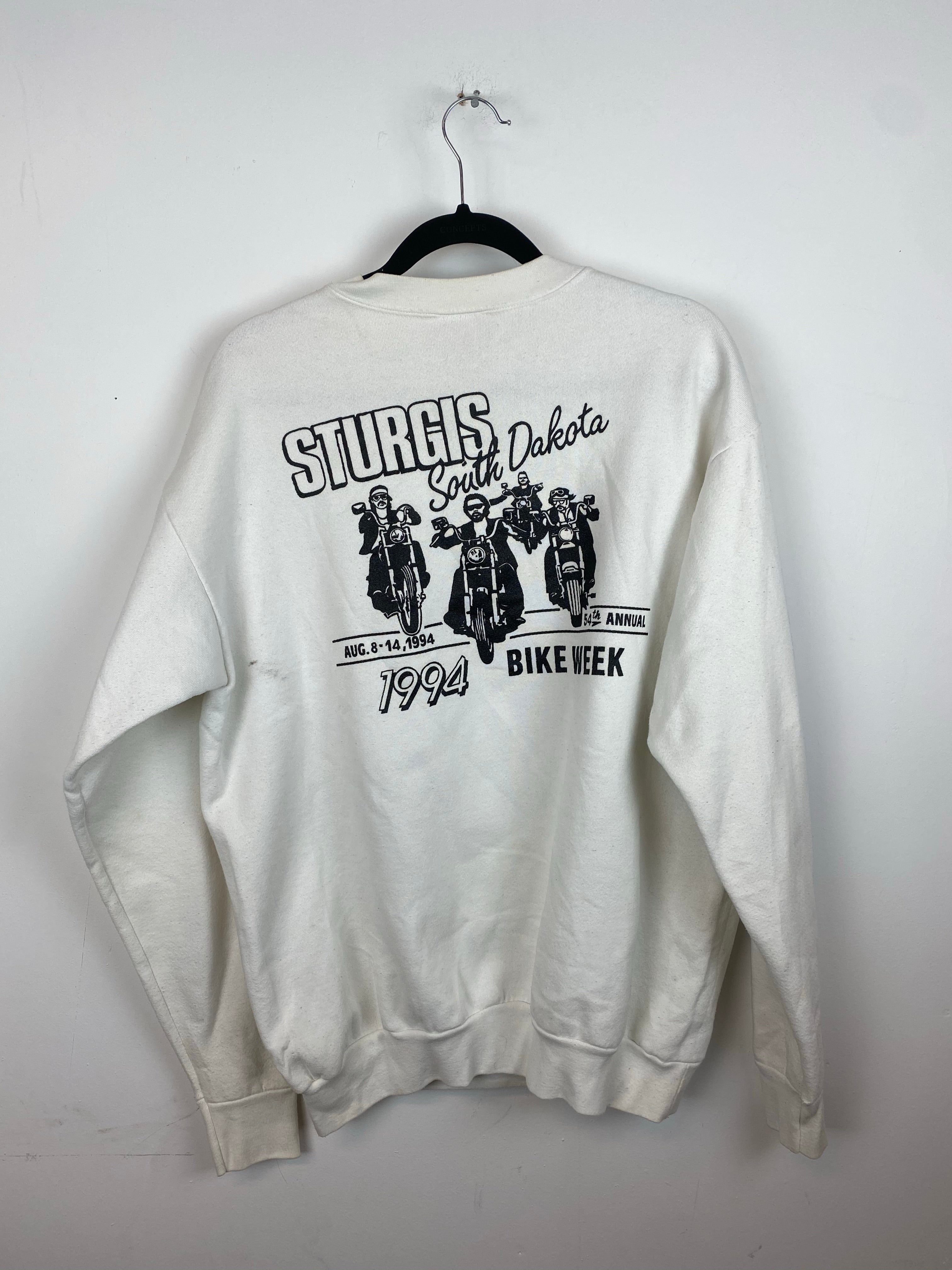 1994 Front and back Sturgis Bike Week crewneck - L