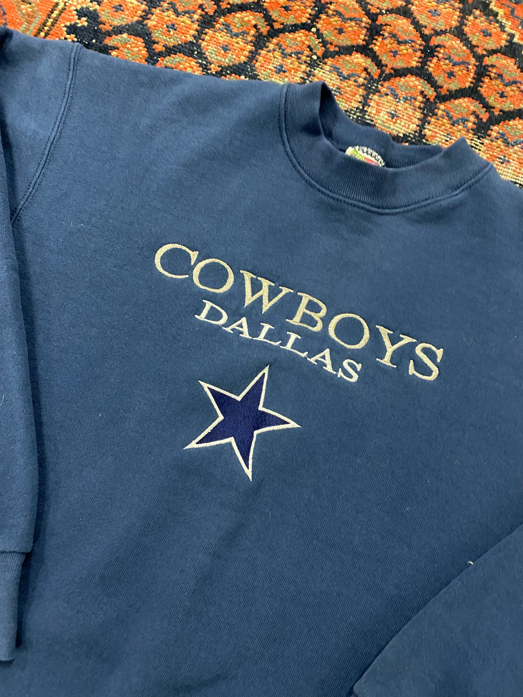 Vintage Embroidered Dallas Cowboys Crewneck - M