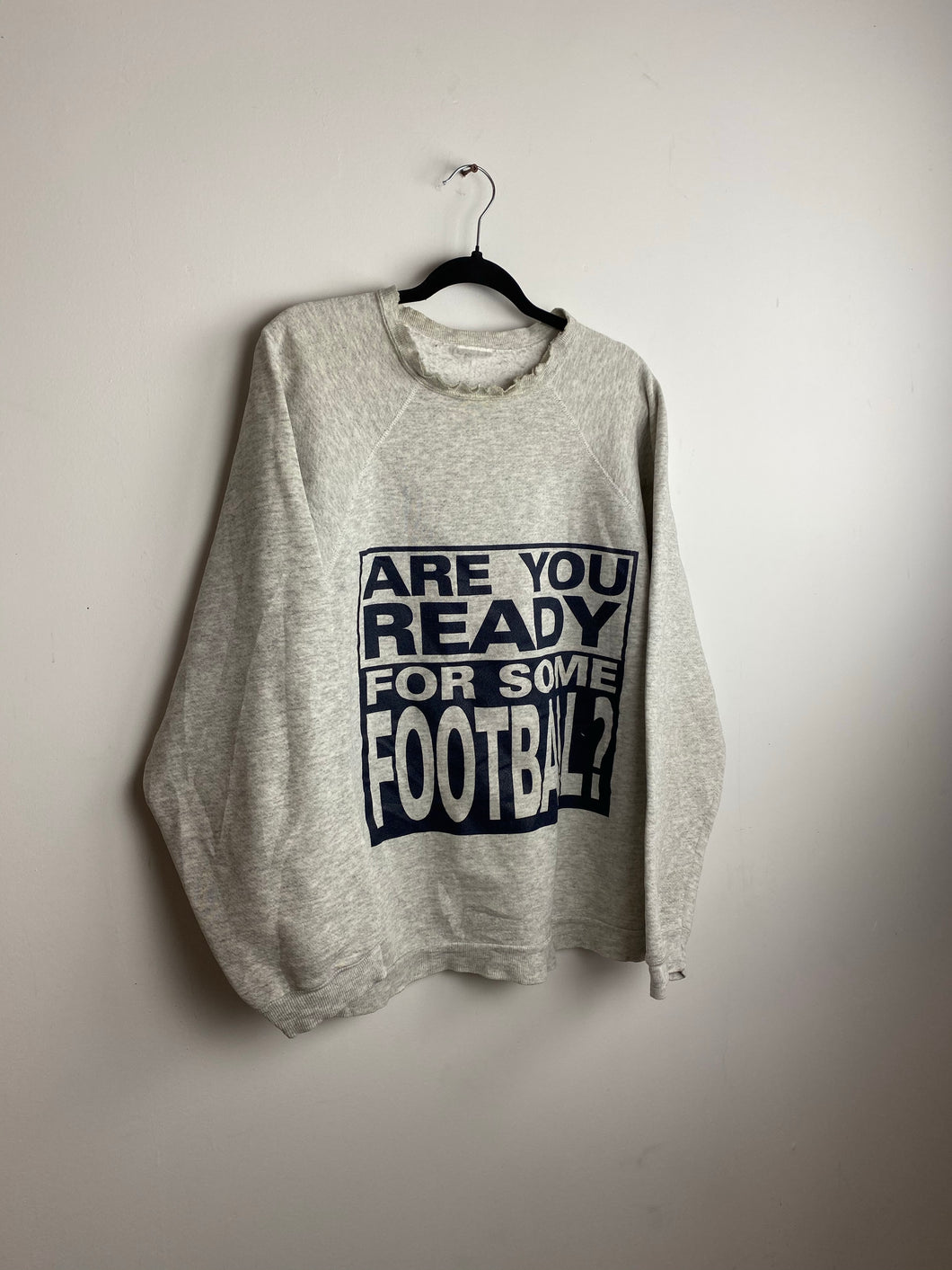 90s front and back football crewneck