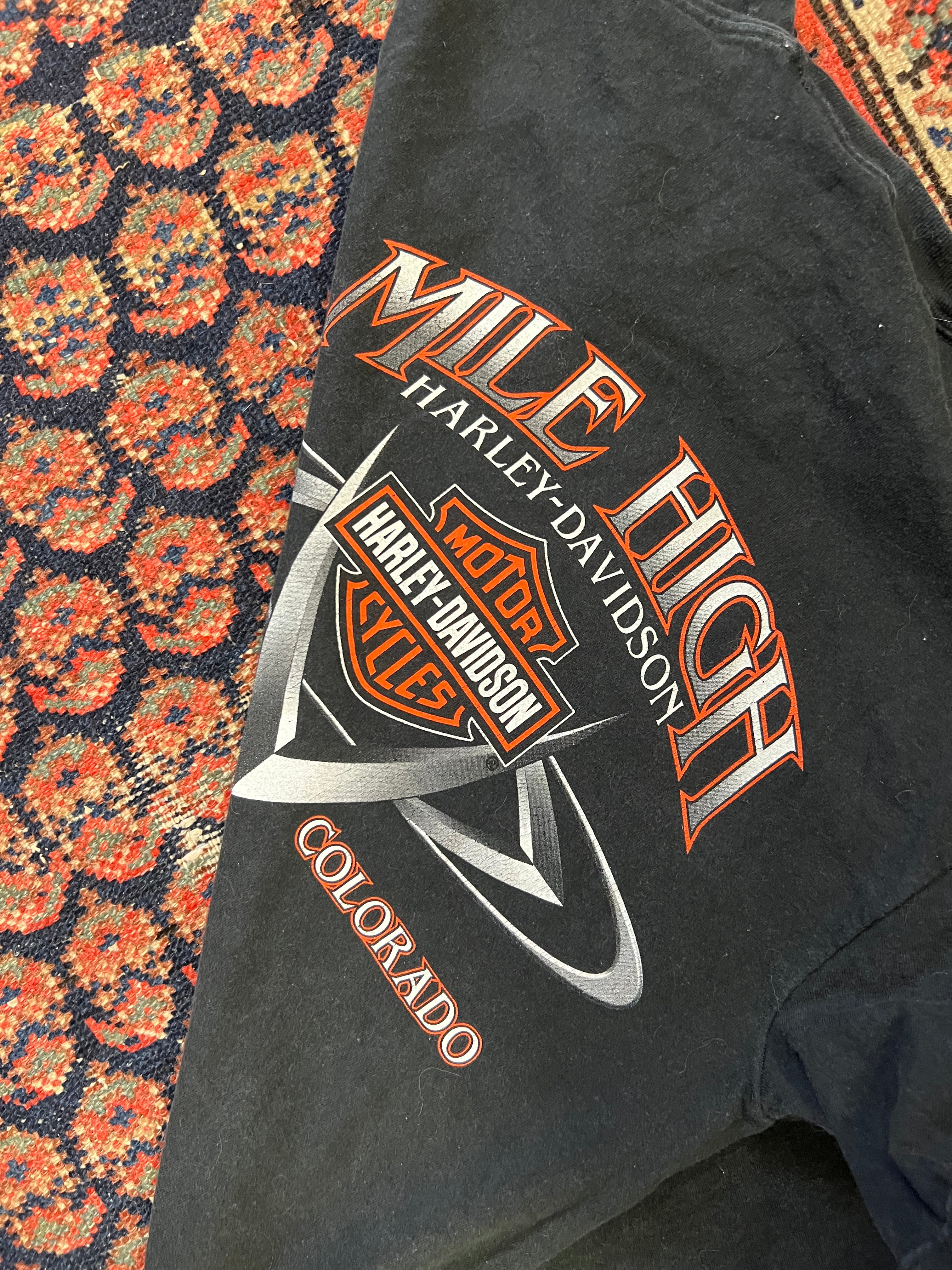 VINTAGE FRONT AND BACK HARLEY DAVIDSON T SHIRT- XS