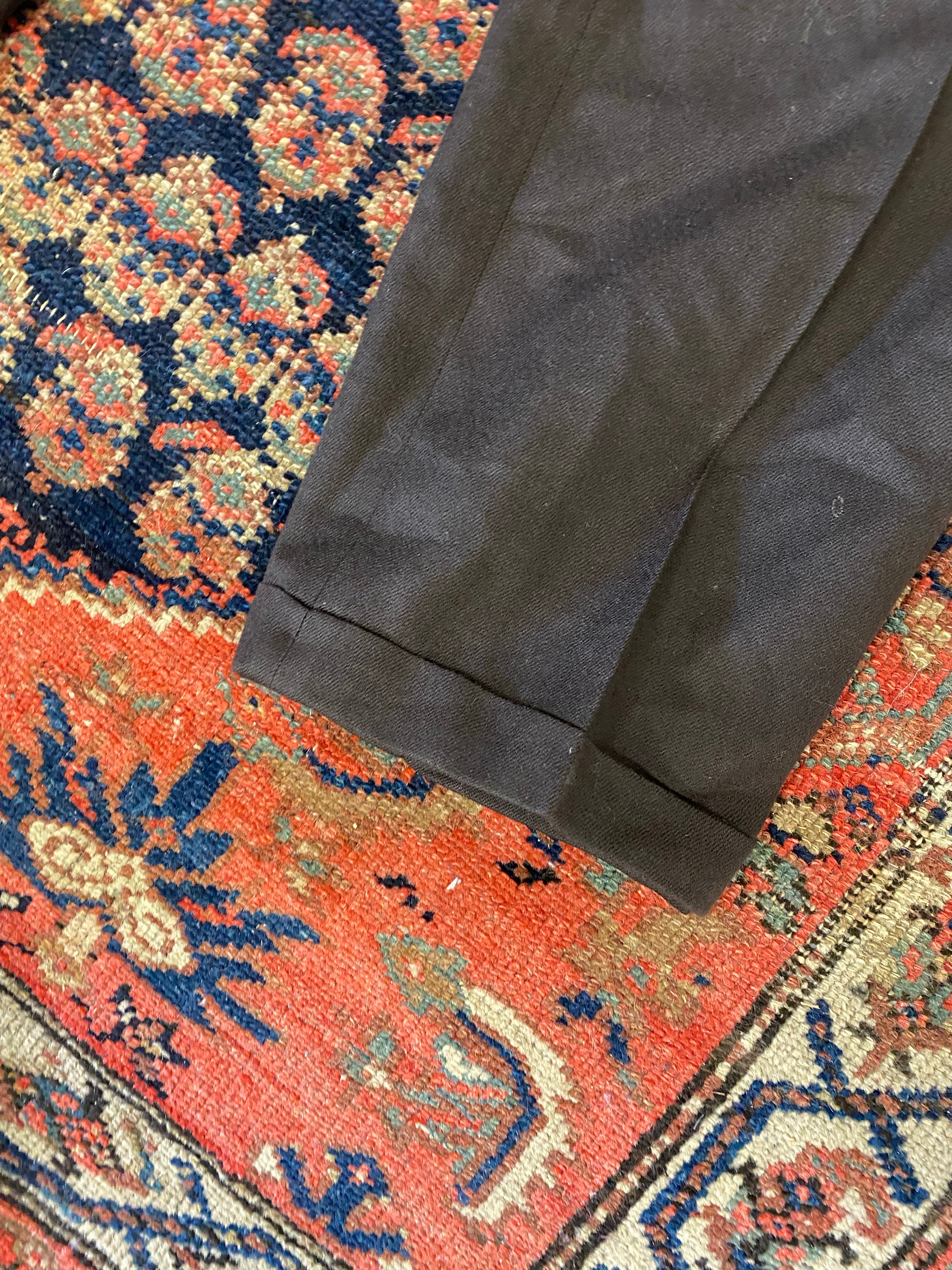 Vintage Brown Pleated Trousers - 26in