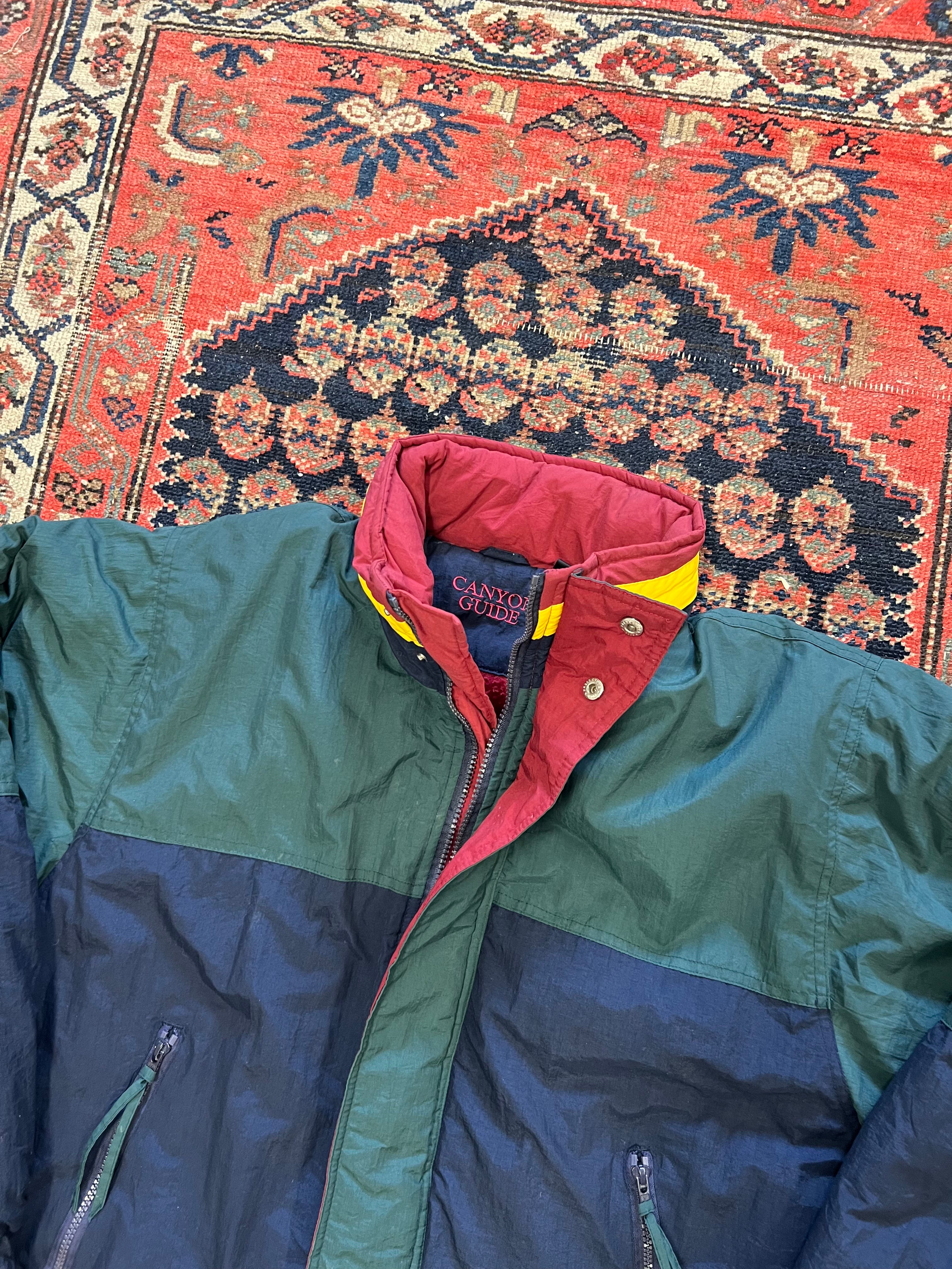 VINTAGE COLOUR BLOCKED JACKET - SMALL