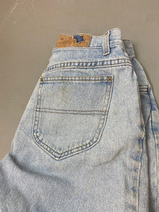 Vintage High Waisted Cuffed Riders Denim - 28in
