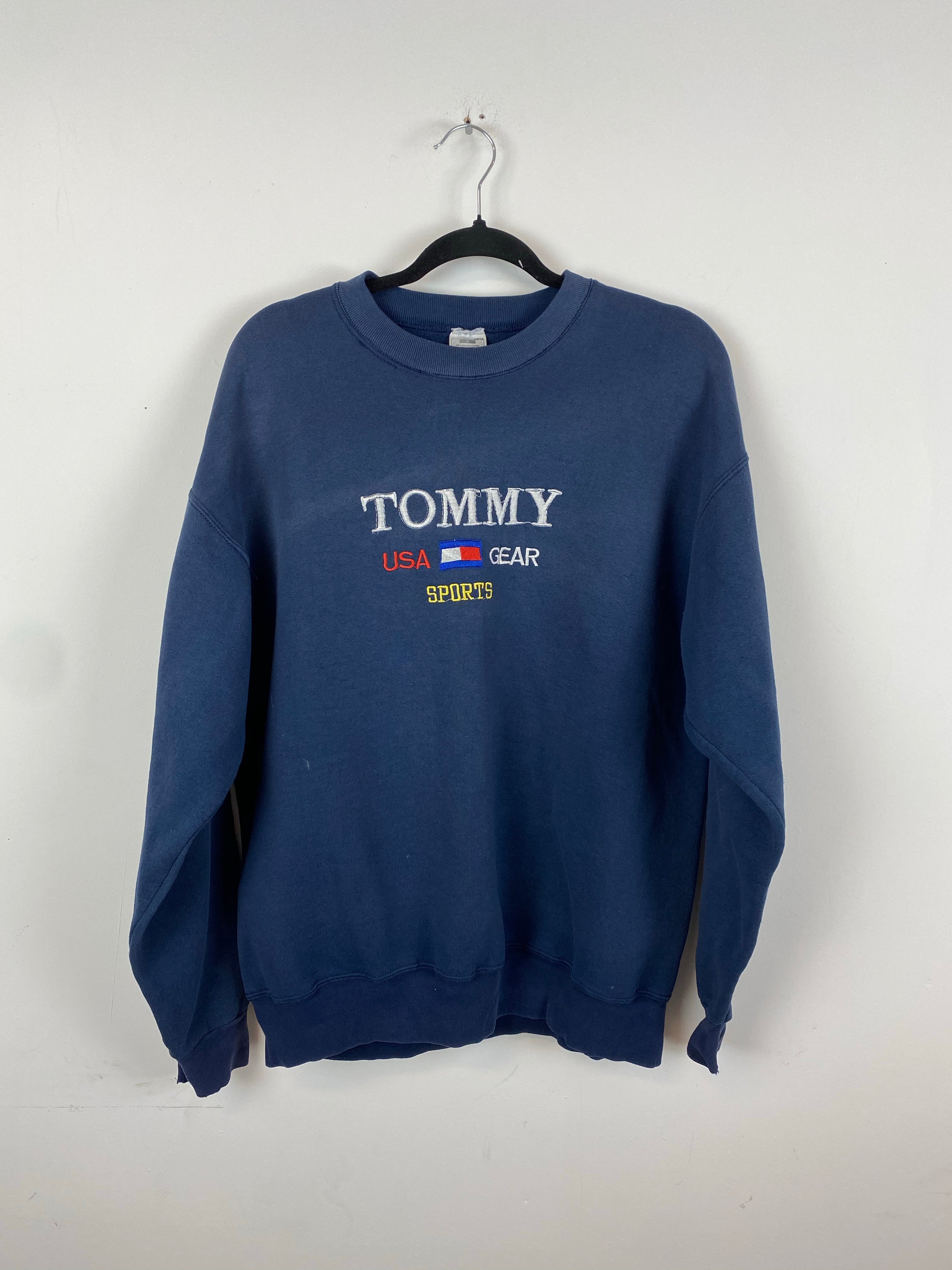 Vintage bootleg embroidered Tommy crewneck - M