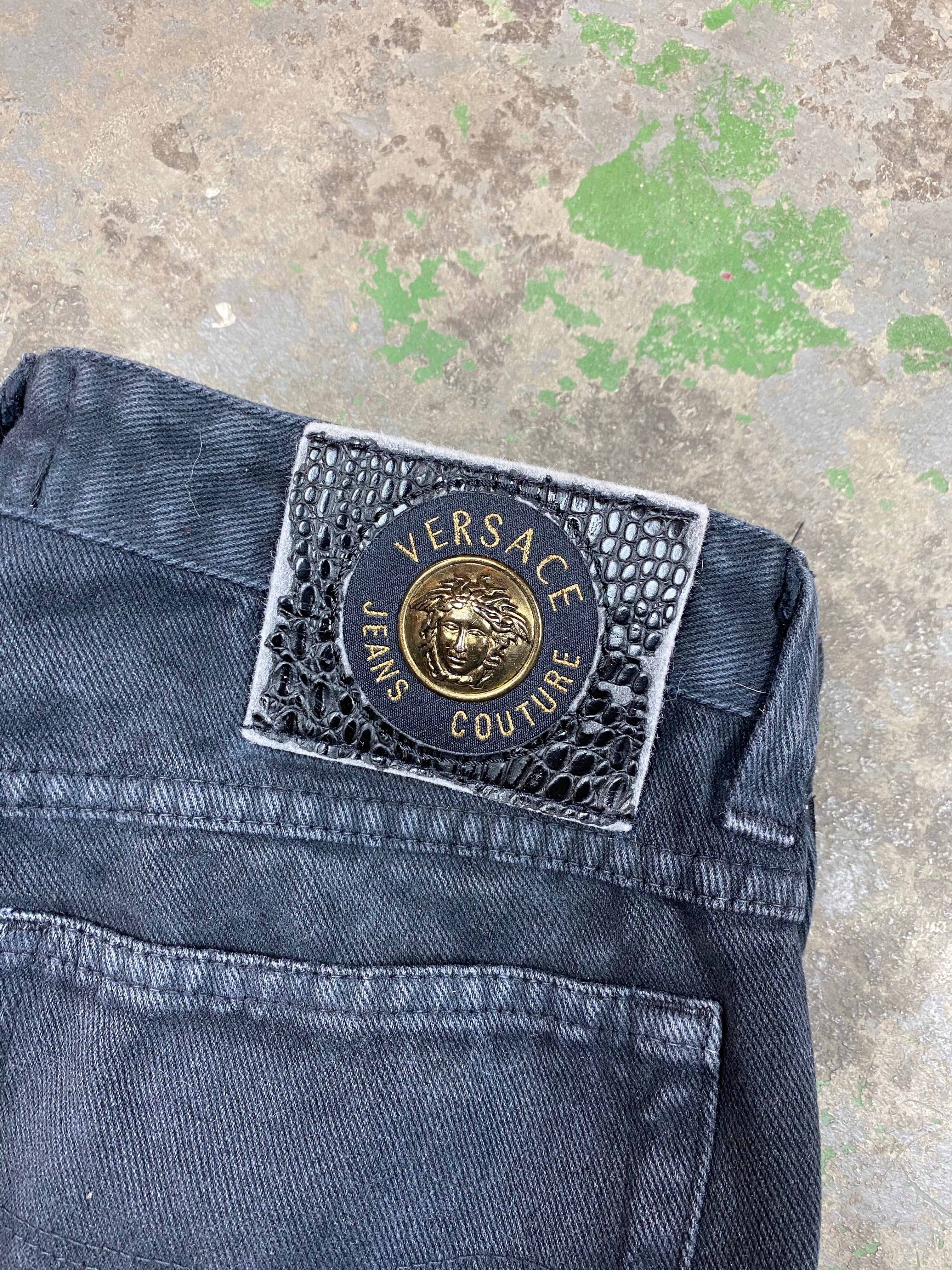 Vintage high waisted Versace denim pants