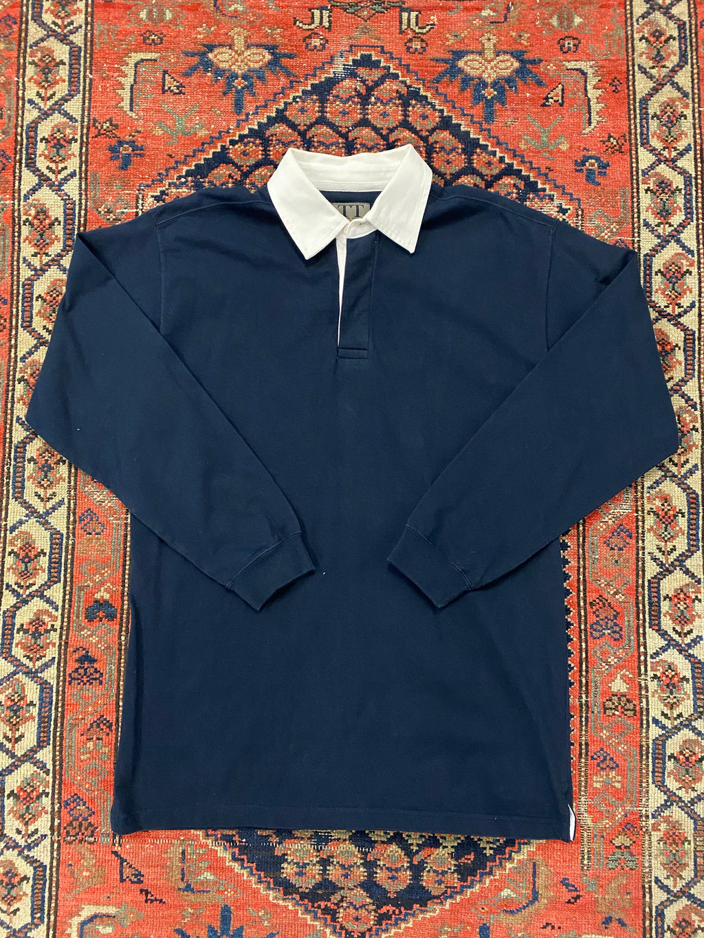 Vintage Navy Rugby Shirt - L