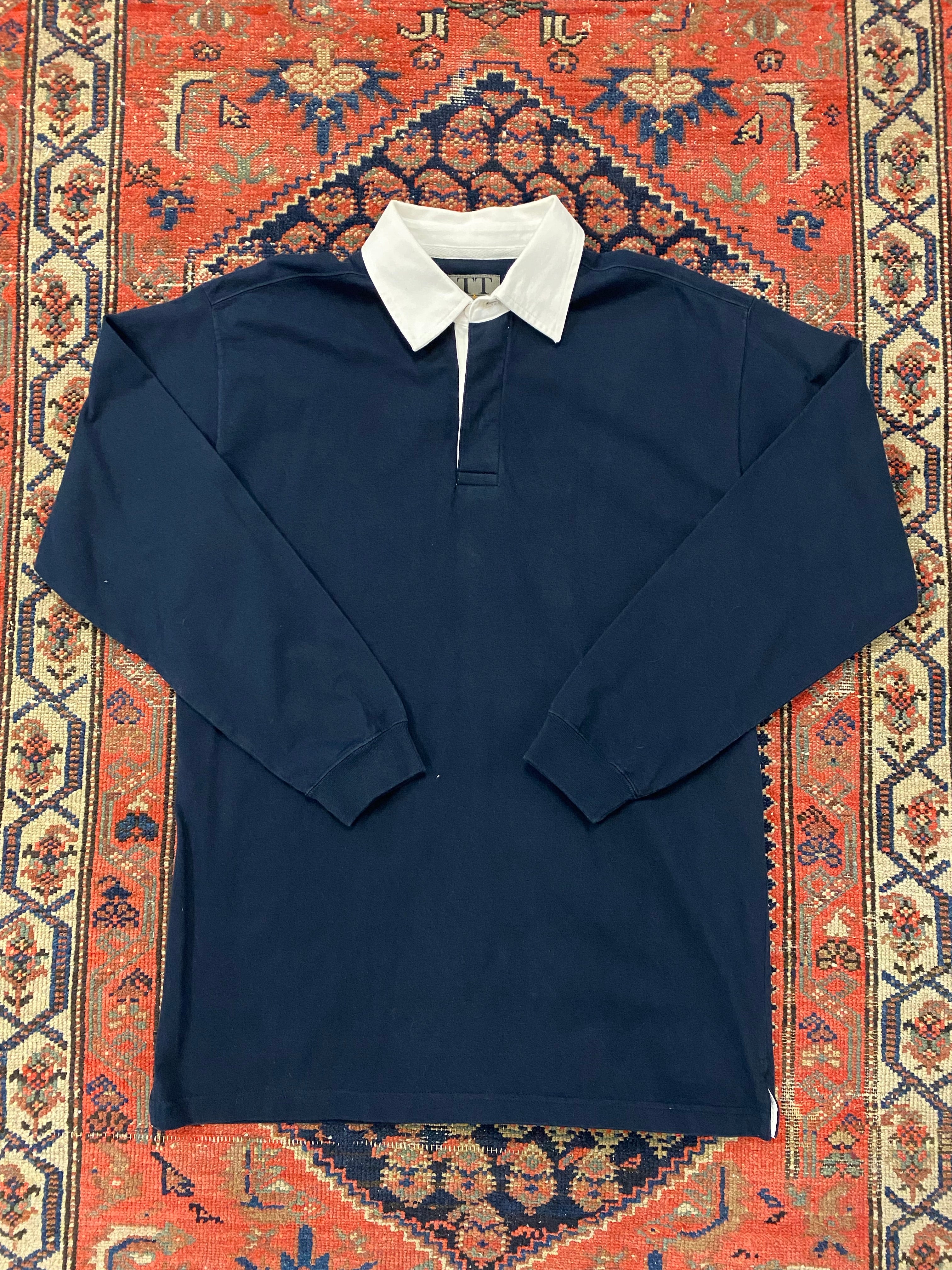 Vintage Navy Rugby Shirt - L