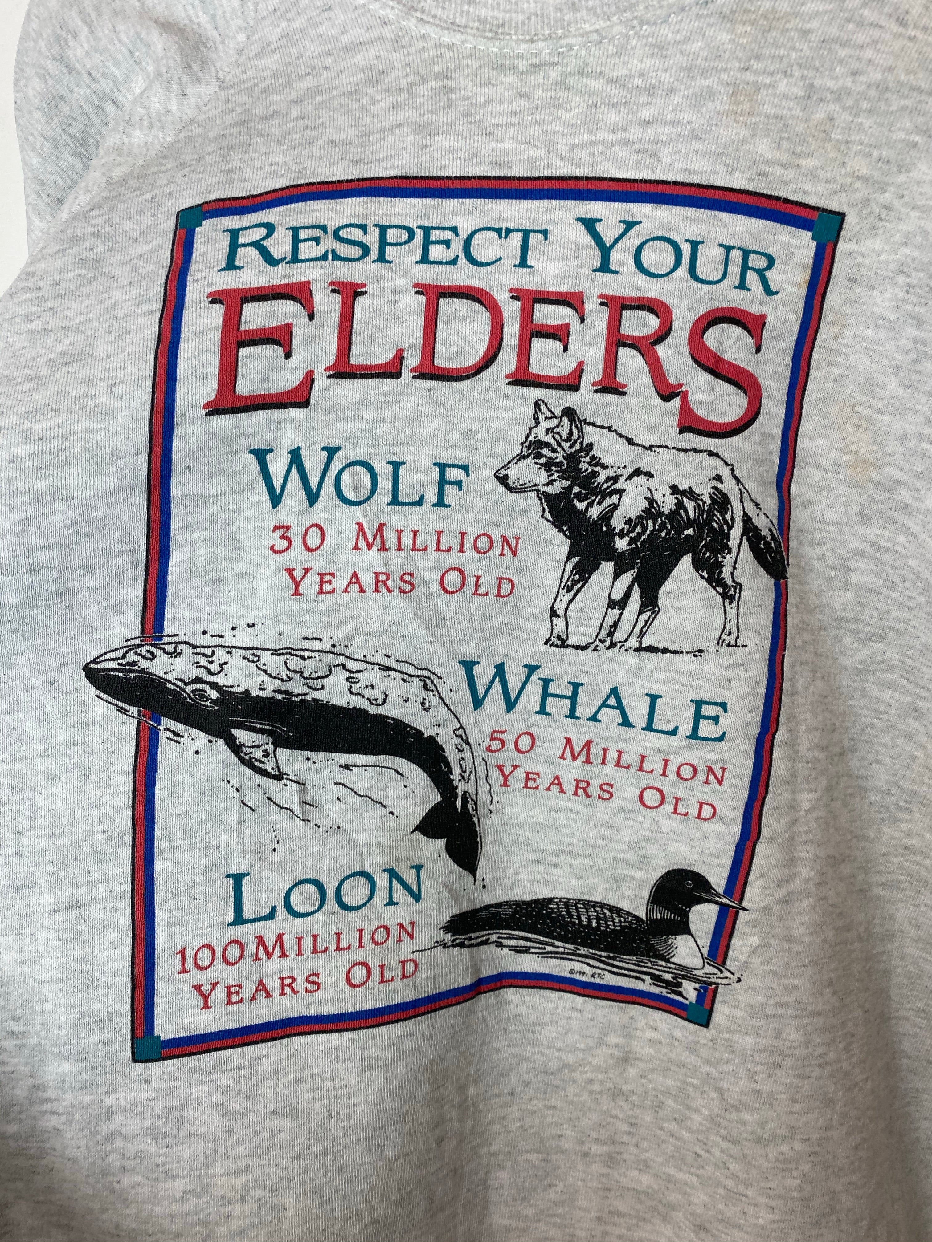 80s Respect Your Elders Crewneck - M