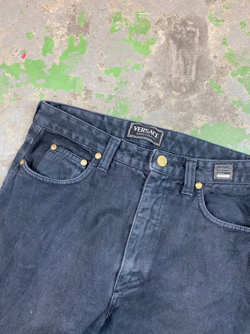 Vintage high waisted Versace denim pants