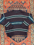 Vintage Striped Knit Sweater - M