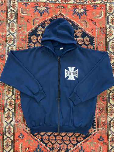 Vintage front and back west coast choppers zip hoodie - L
