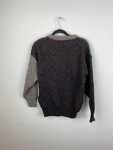 Load image into Gallery viewer, Vintage 100% wool colour blocked sweater