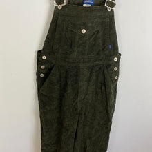 Load image into Gallery viewer, Dark green corduroy overalls