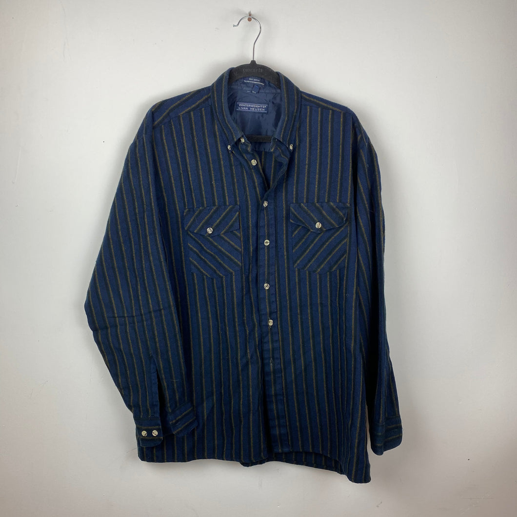 90s striped button up
