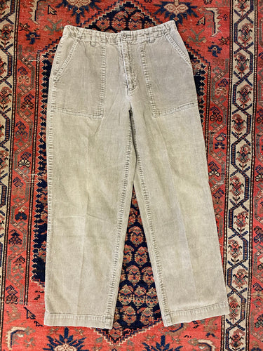 Vintage Fatigue Pocket Corduroy Pants - 28inches