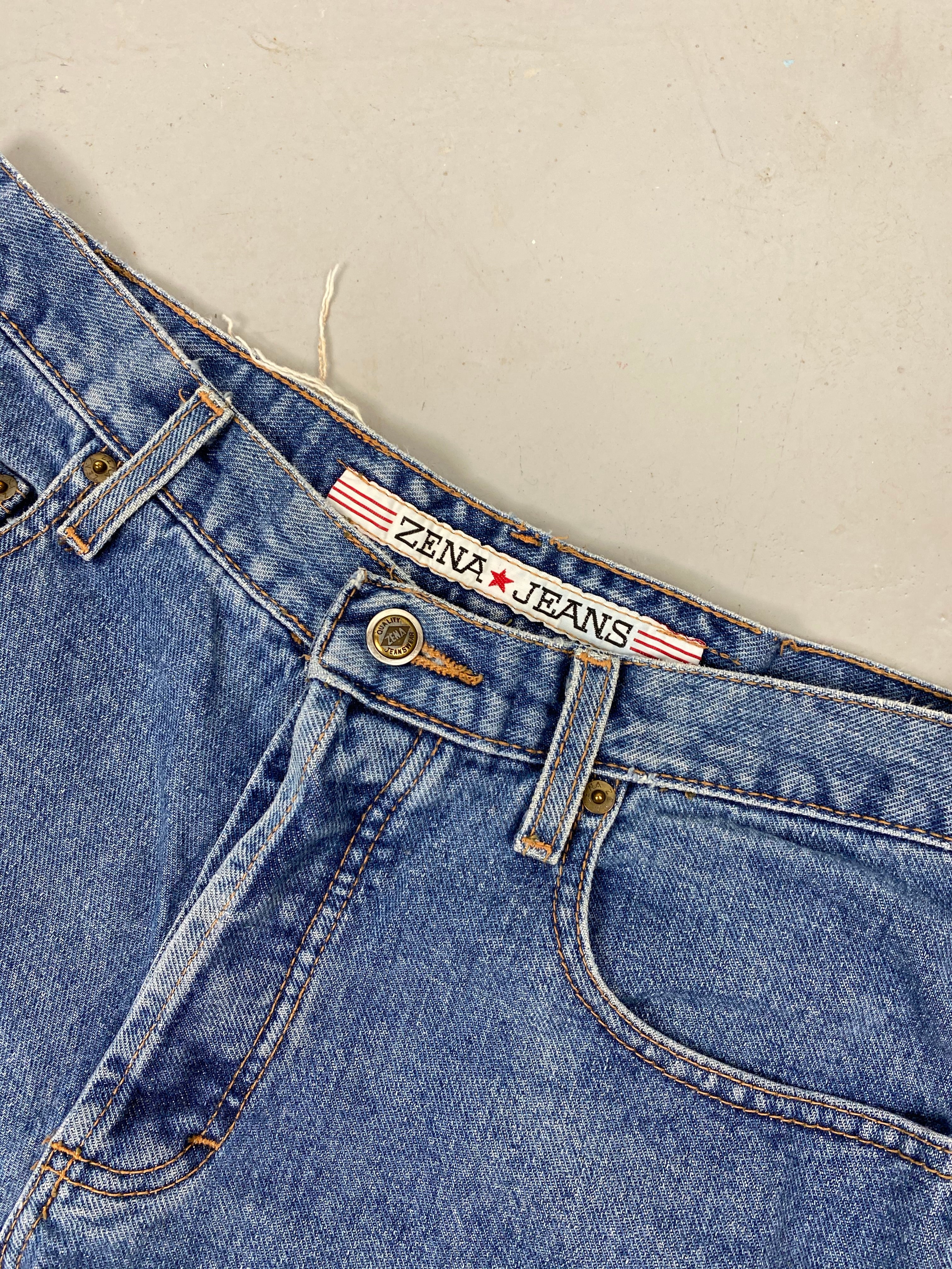 90s high waisted Zena denim shorts - 31in