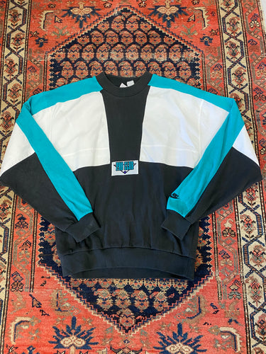 90s Nike Pro Club Colour Blocked Crewneck - M