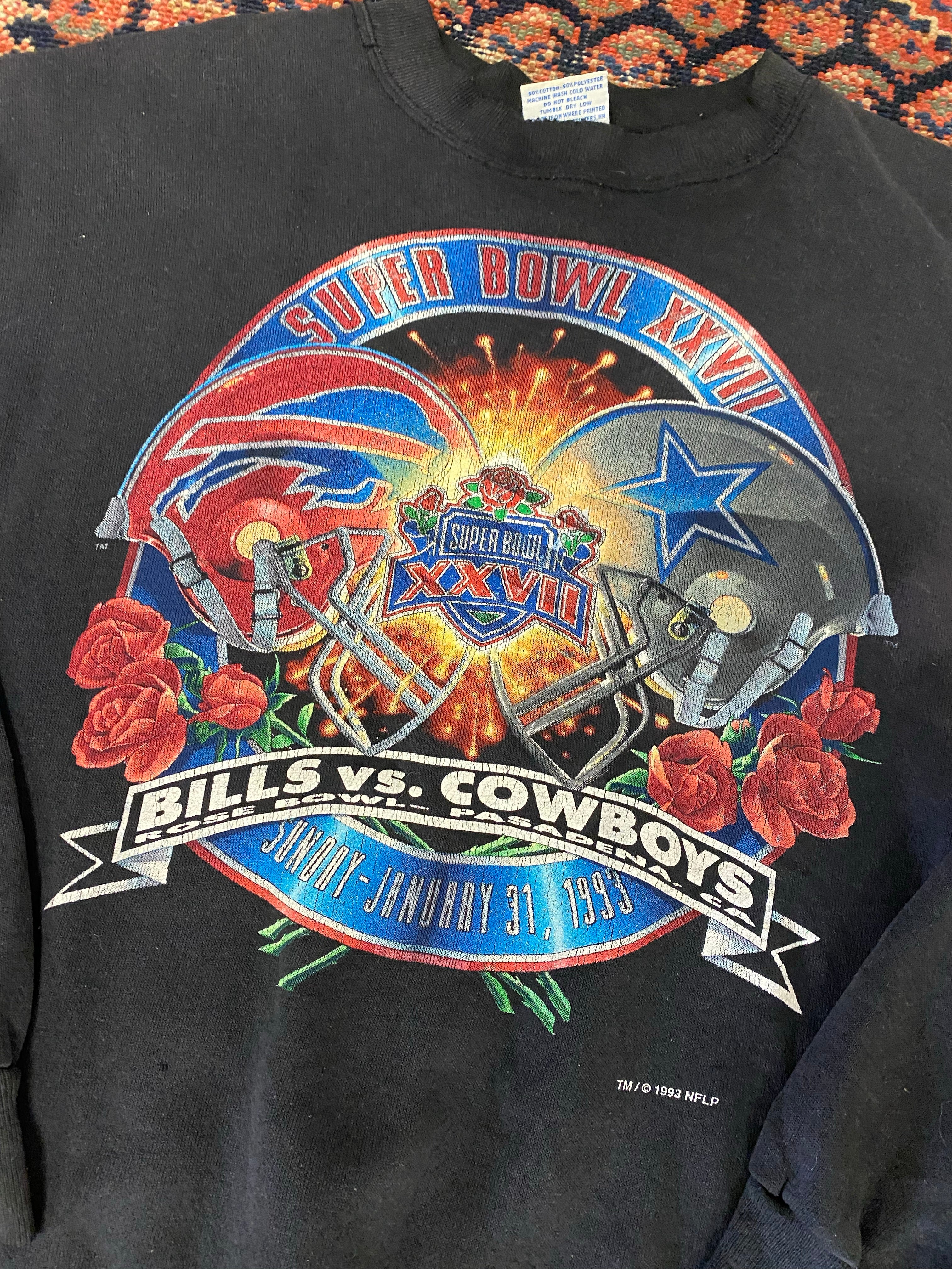 1993 Cowboys vs Bills Crewneck - L
