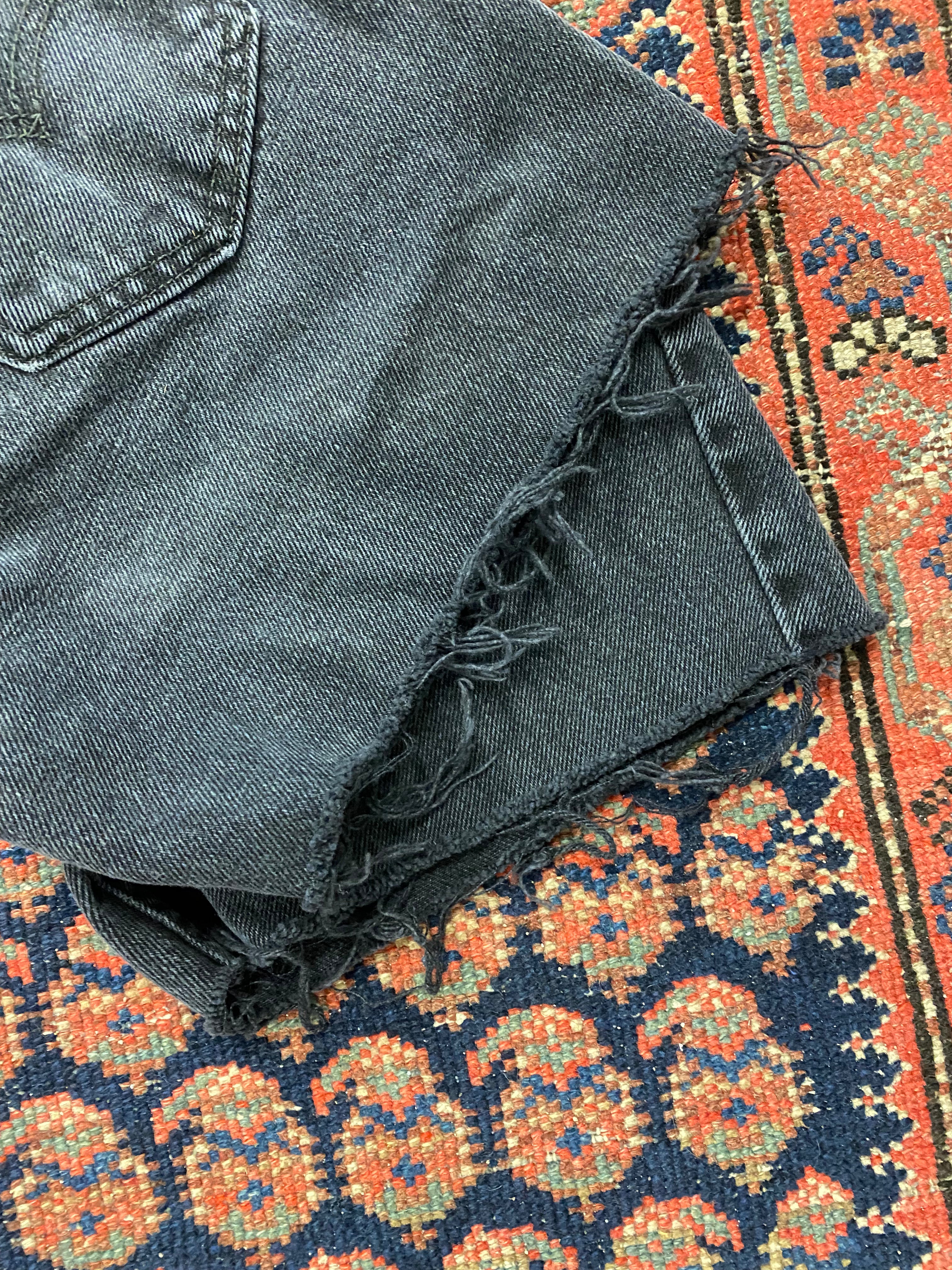 Vintage High Waisted Levi’s Frayed Denim Shorts - 27IN/W