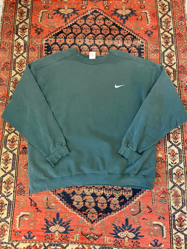 90s Green Nike Crewneck - XL