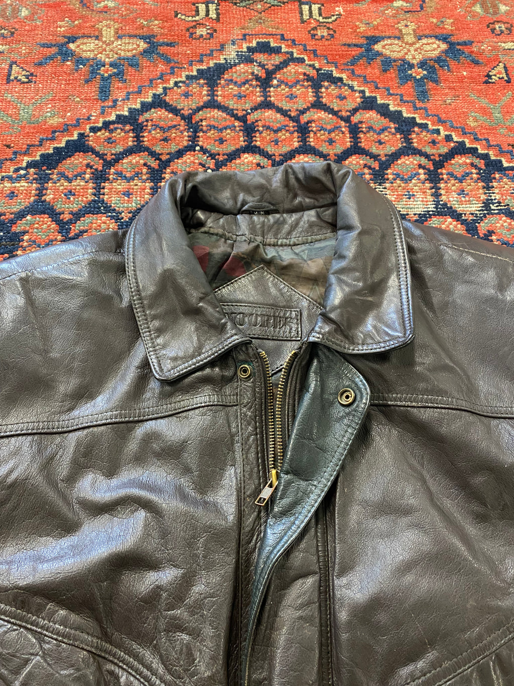 Vintage Heavy Leather Jacket - L