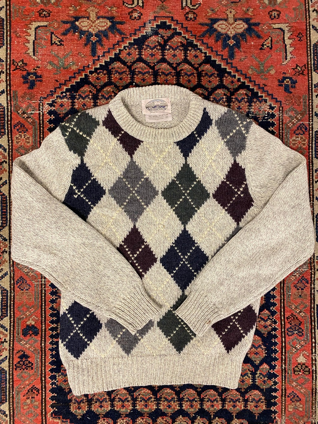 90s Patterned Knit Sweater - S