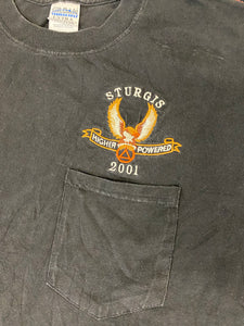 2001 Sturgis Embroidered Pocket T Shirt - S