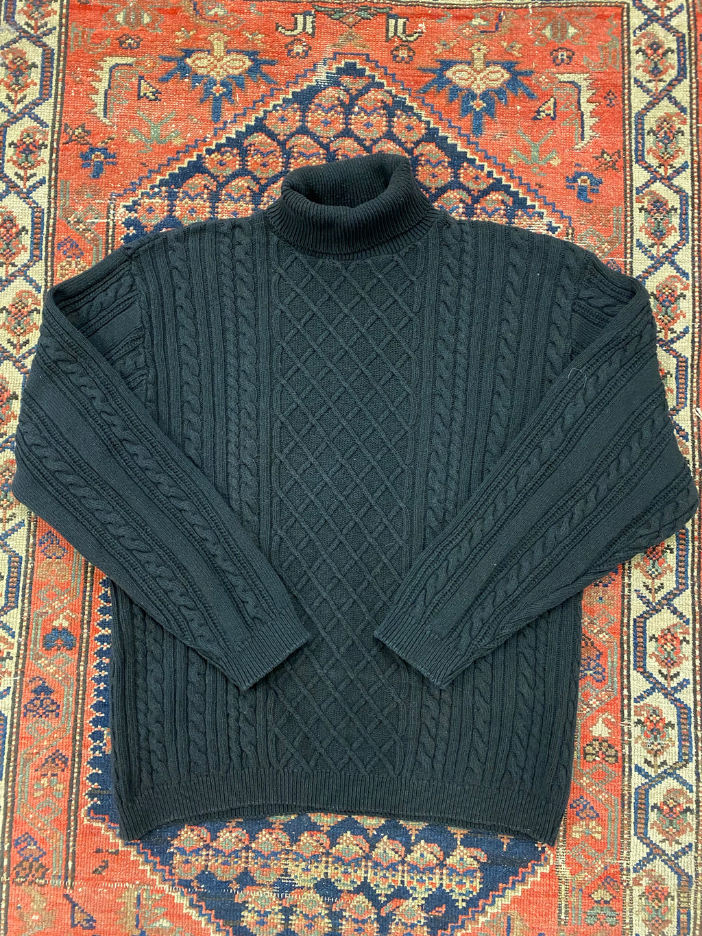 Vintage Turtleneck Knit Sweater - L