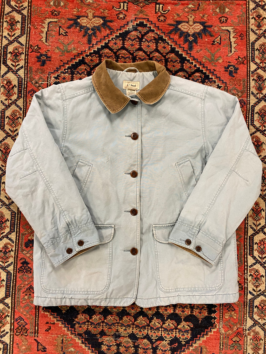 Vintage LL Bean Light Blue Work Jacket - WMNS L