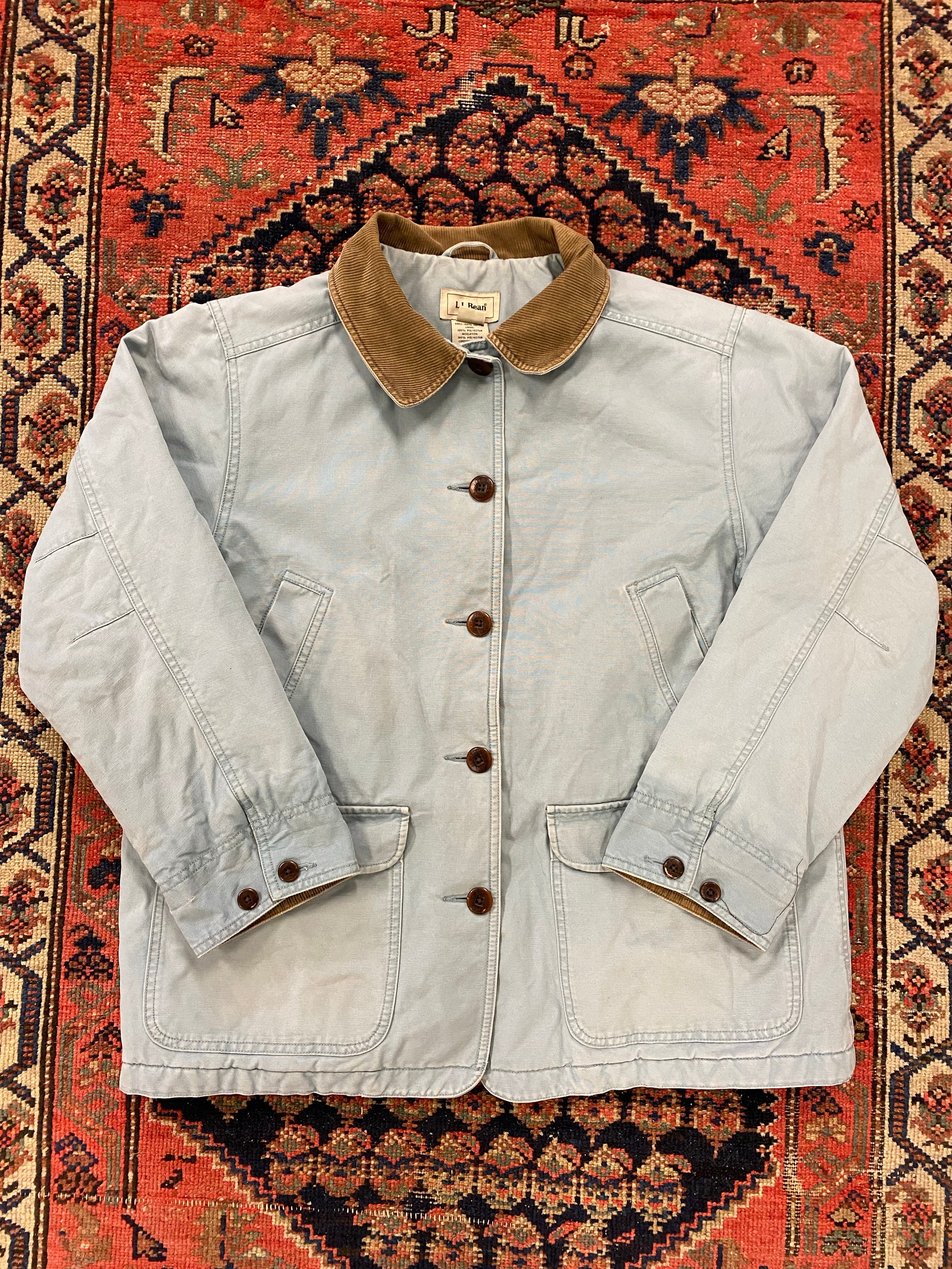 Vintage LL Bean Light Blue Work Jacket - WMNS L