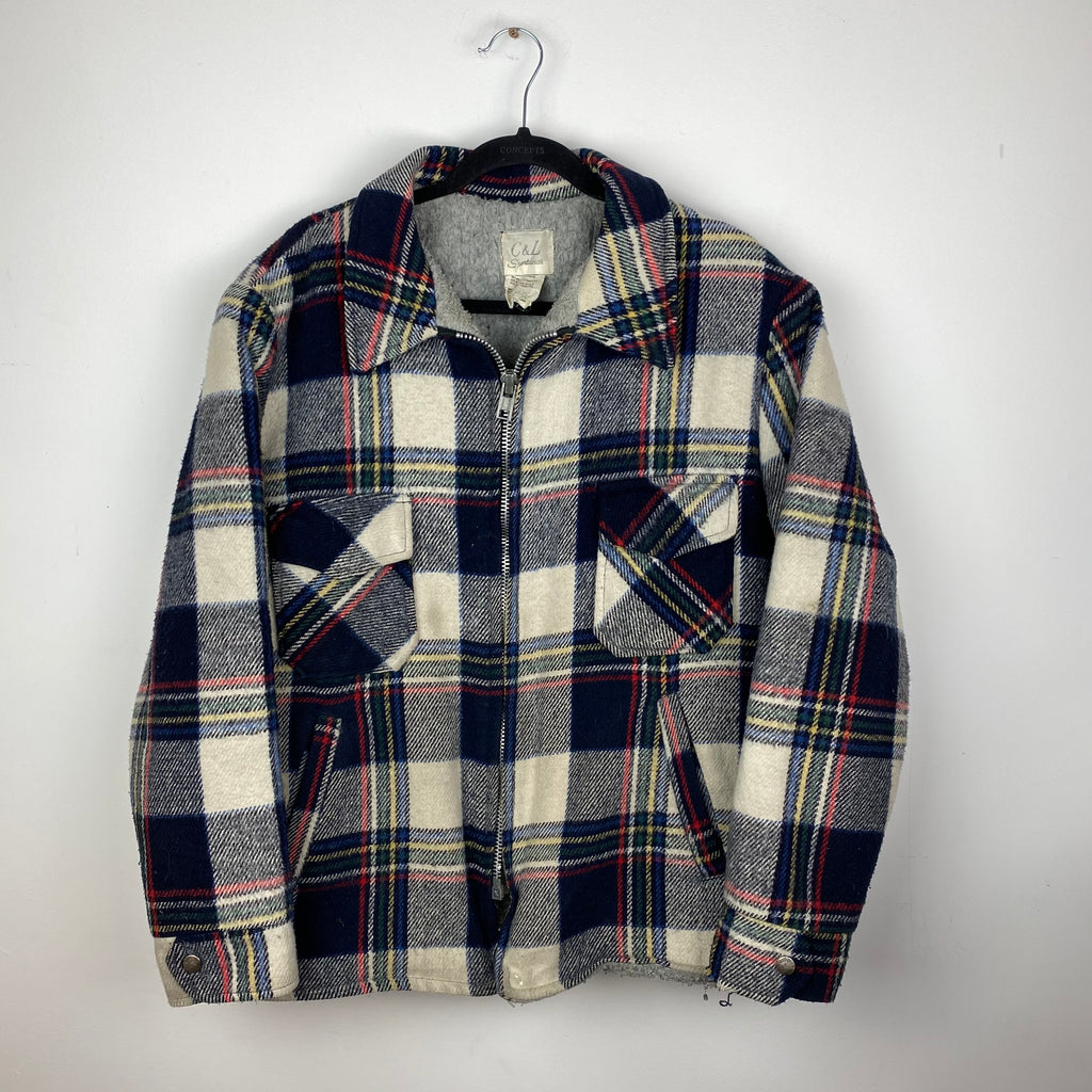 Heavy full zip flannel jacket