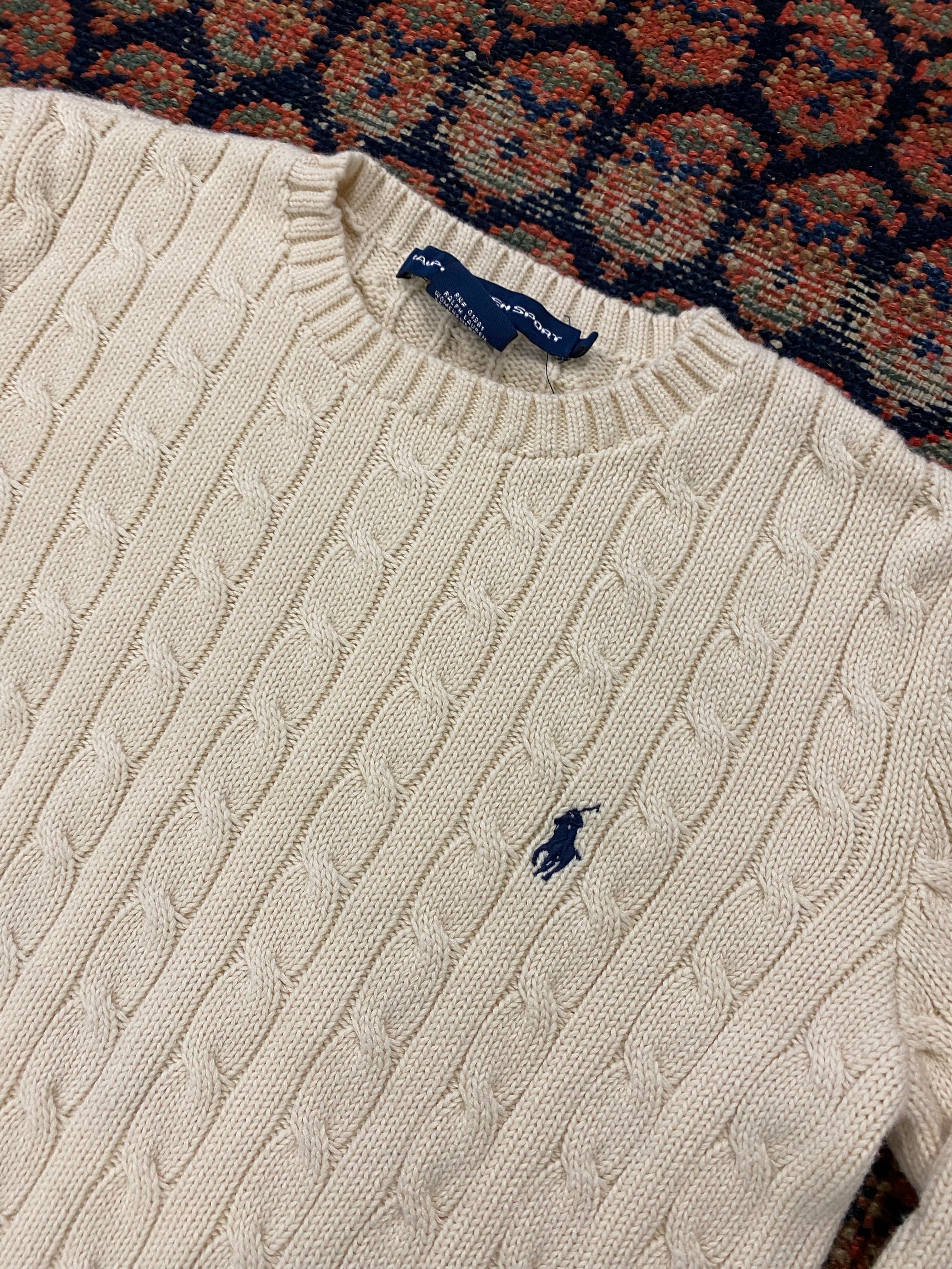 Vintage Ralph Lauren Cable Knit - WMNS M