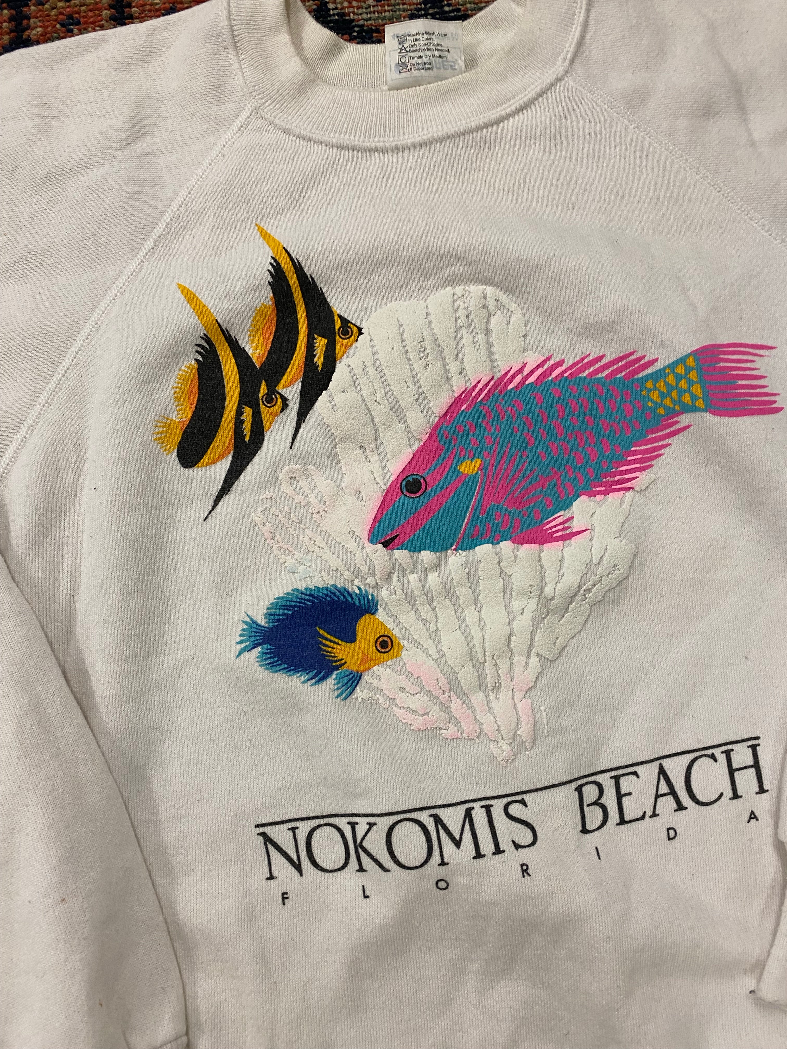 90s Fish Crewneck - L