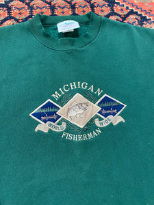 90s Michigan Fisherman Crewneck - M