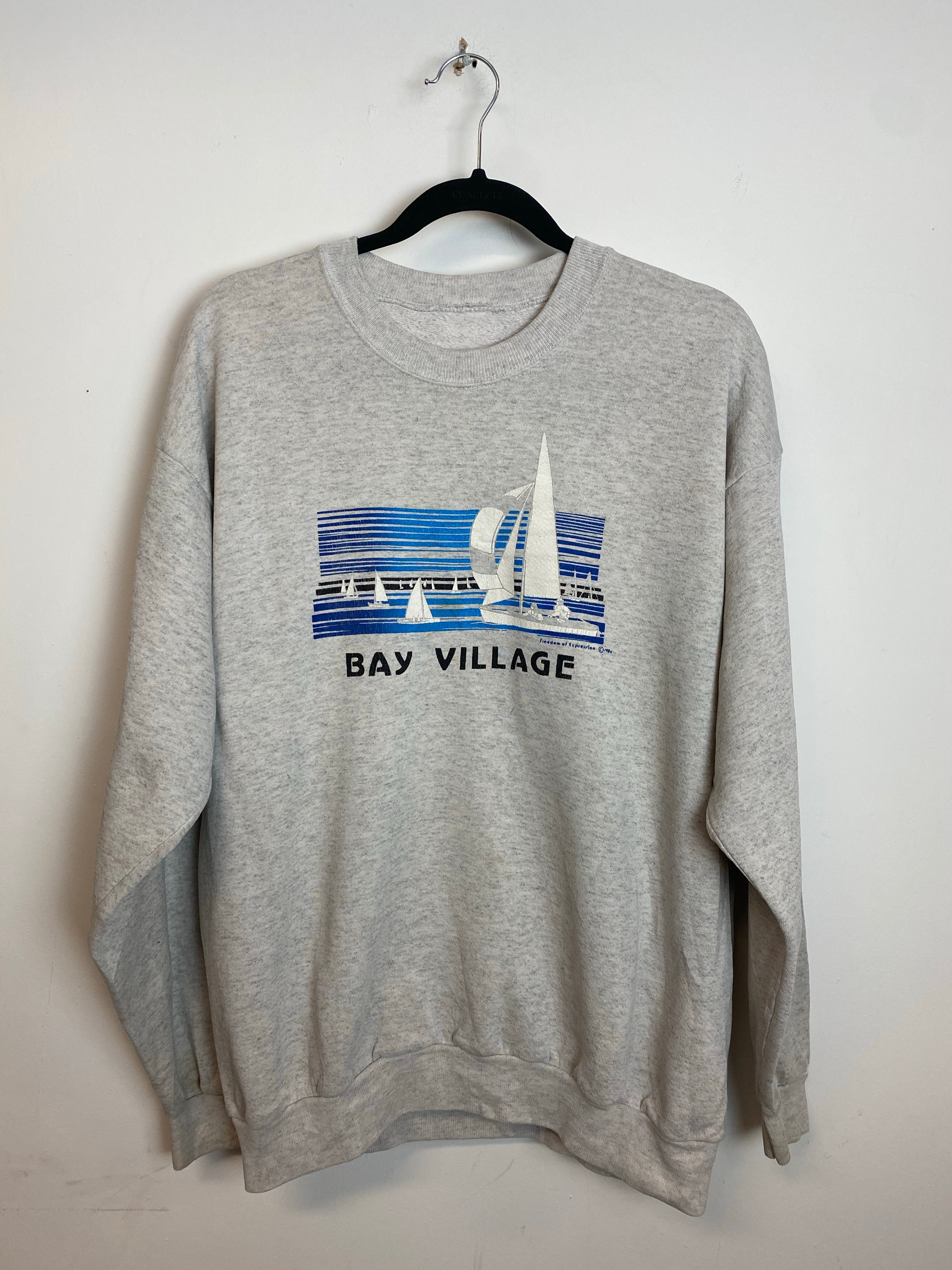 1988 Bay Village Sail Boat Crewneck - M/L