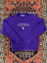 Load image into Gallery viewer, Vintage Minnesota Vikings Embroidered Crewneck - M