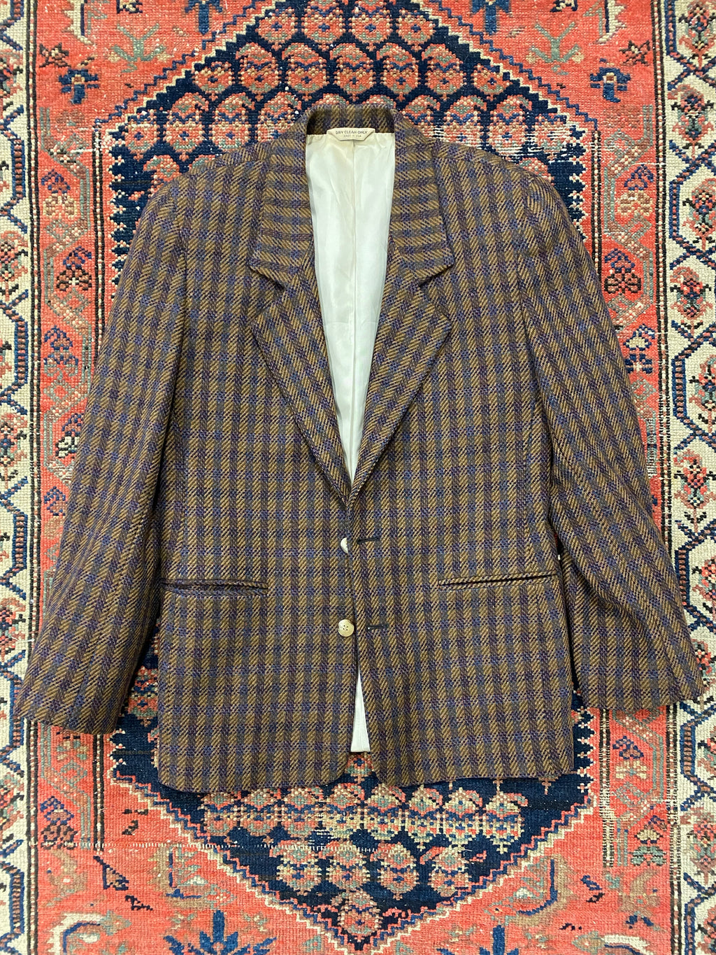 Vintage Plaid Blazer - M