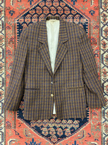 Vintage Plaid Blazer - M