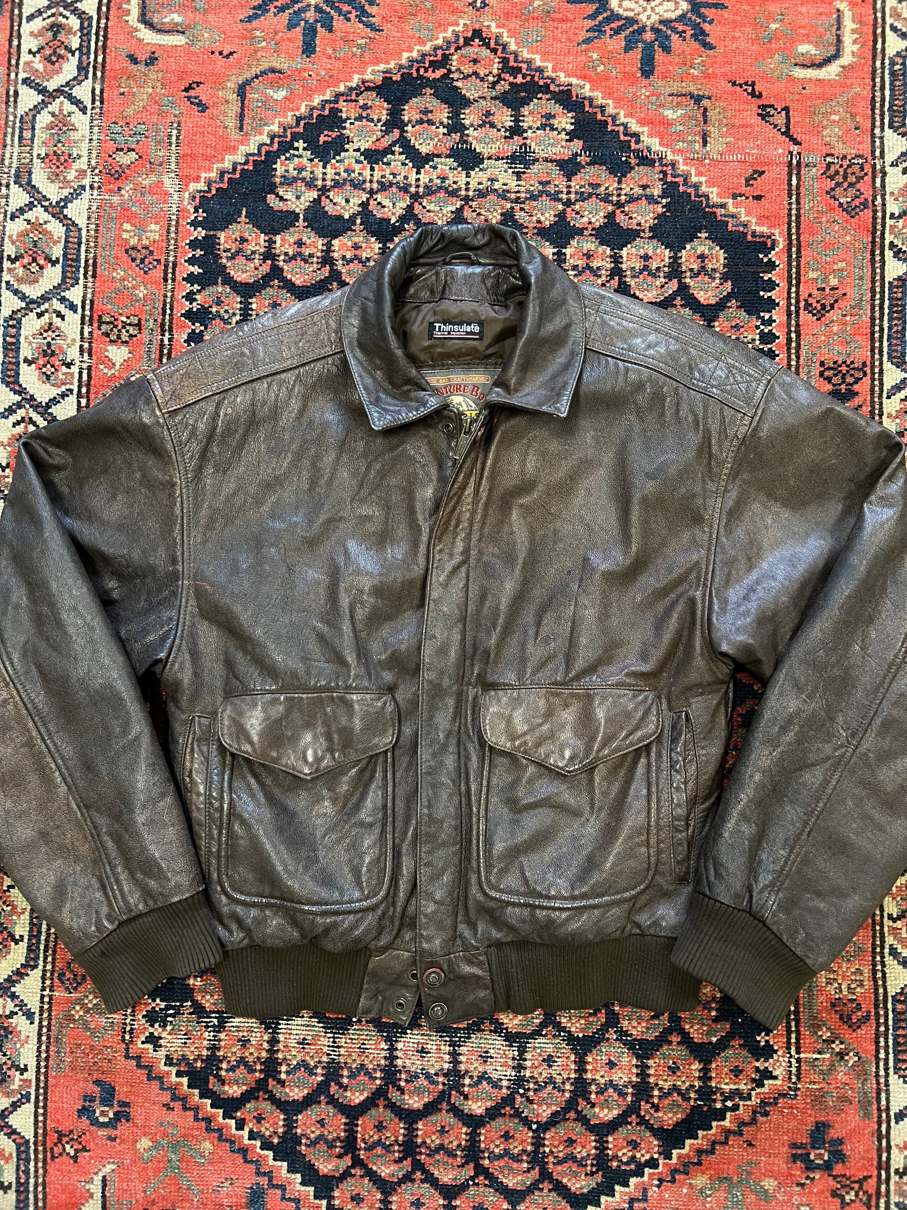 VINTAGE ADVENTURE BOUND LEATHER JACKET -SMALL