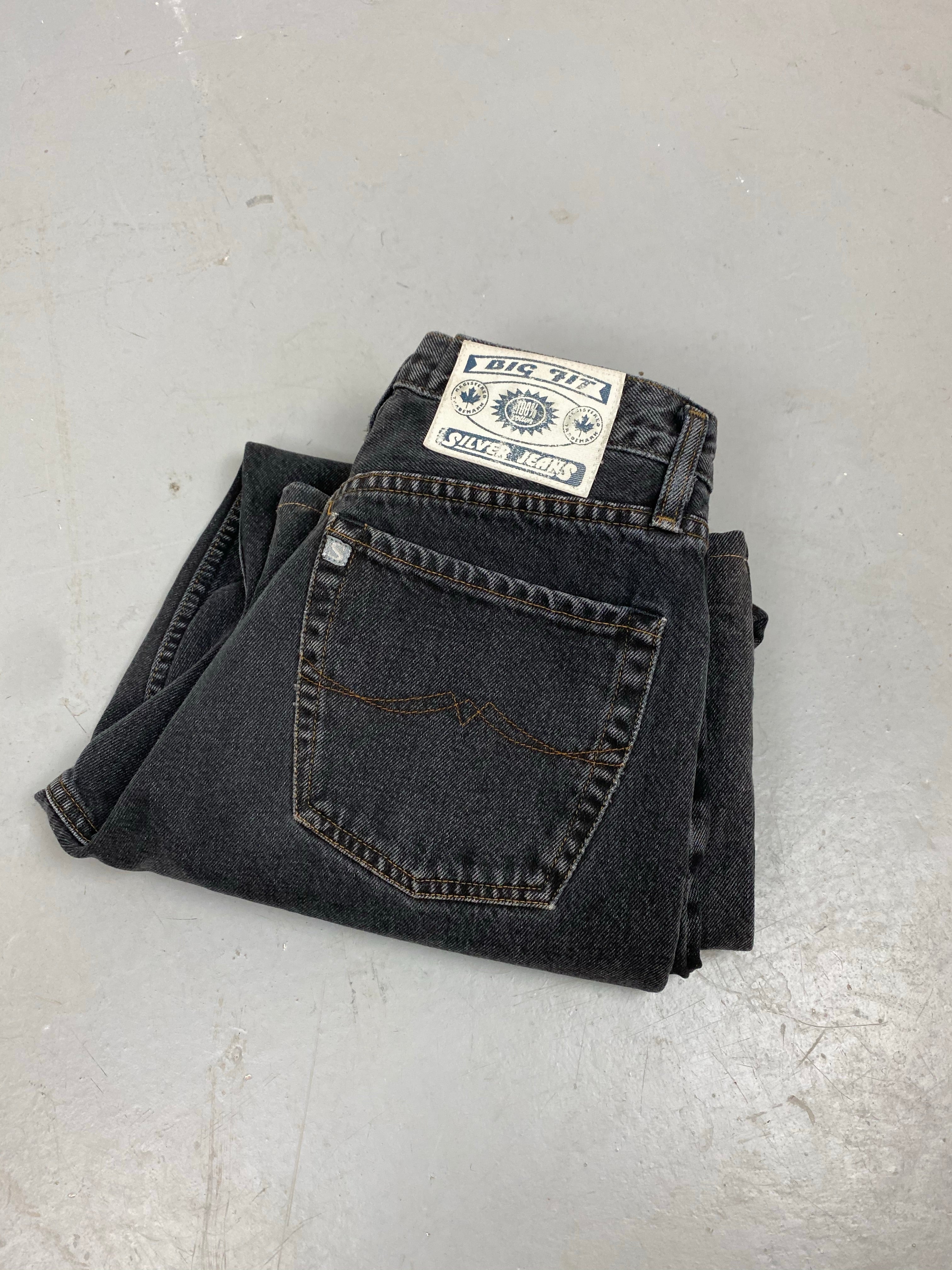 Baggy silver 90s denim jeans