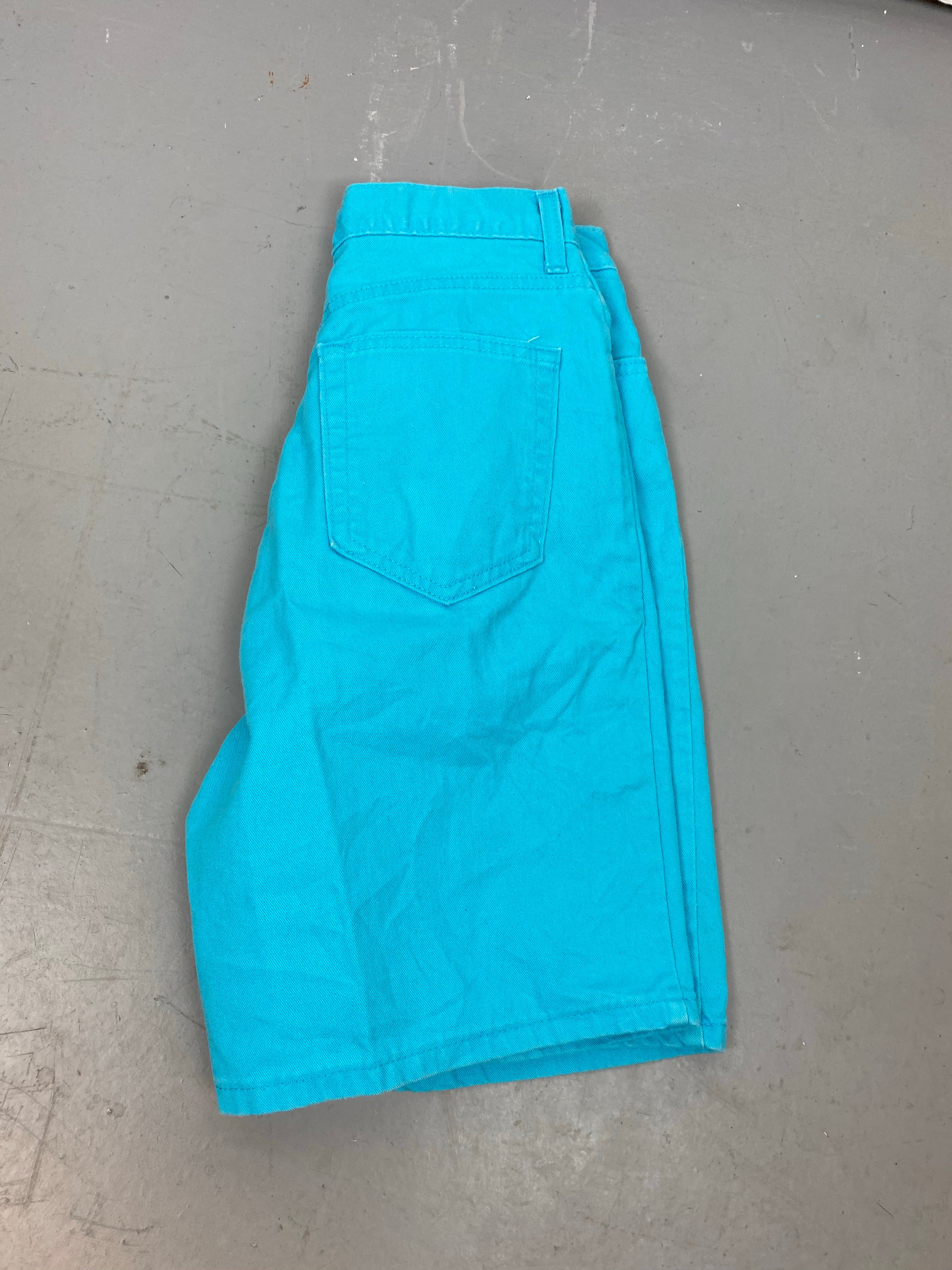 Vintage Light Blue High Waisted Denim shorts - 26in