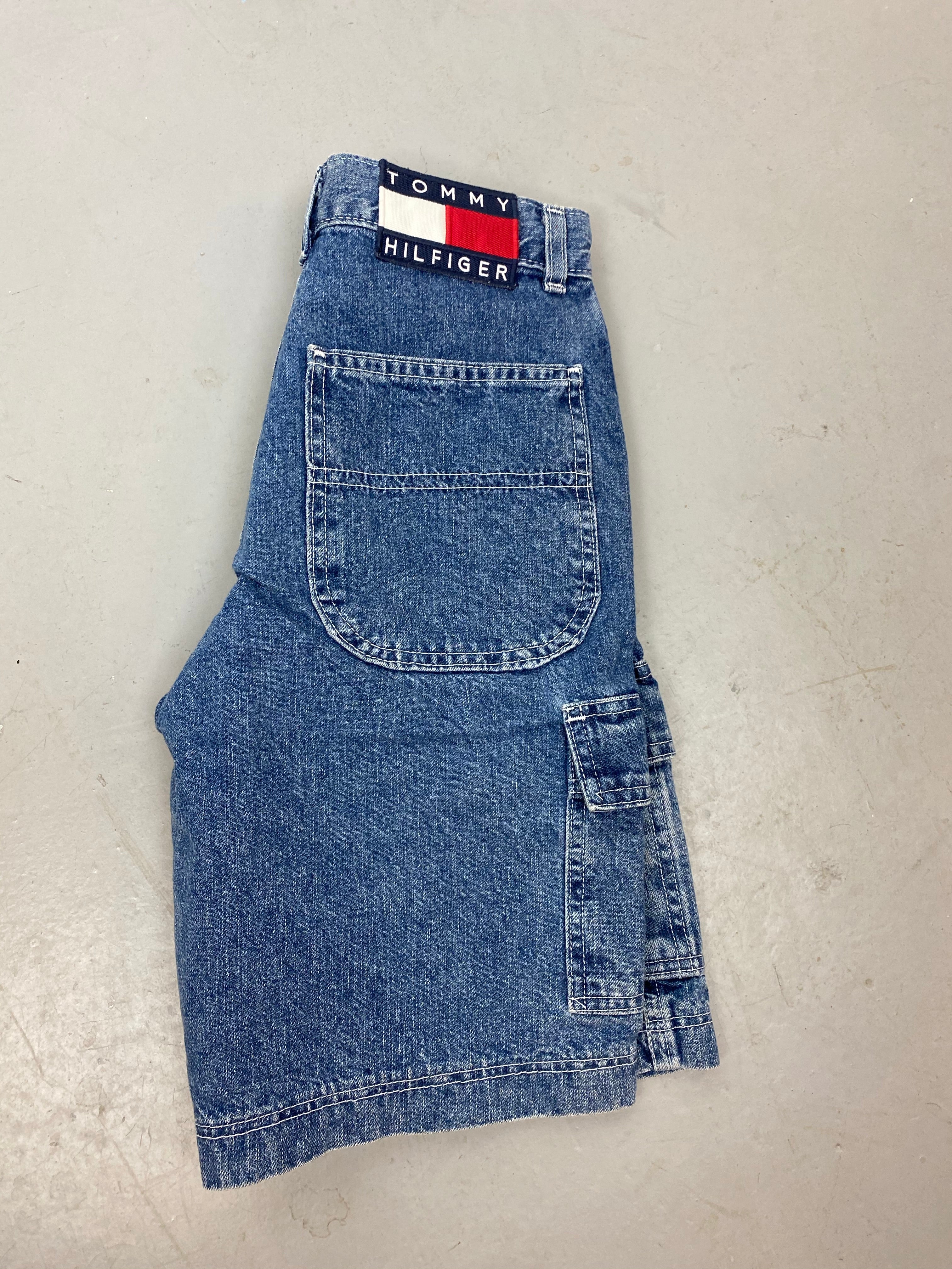 Vintage High Waisted Tommy Cargo Shorts - 26in