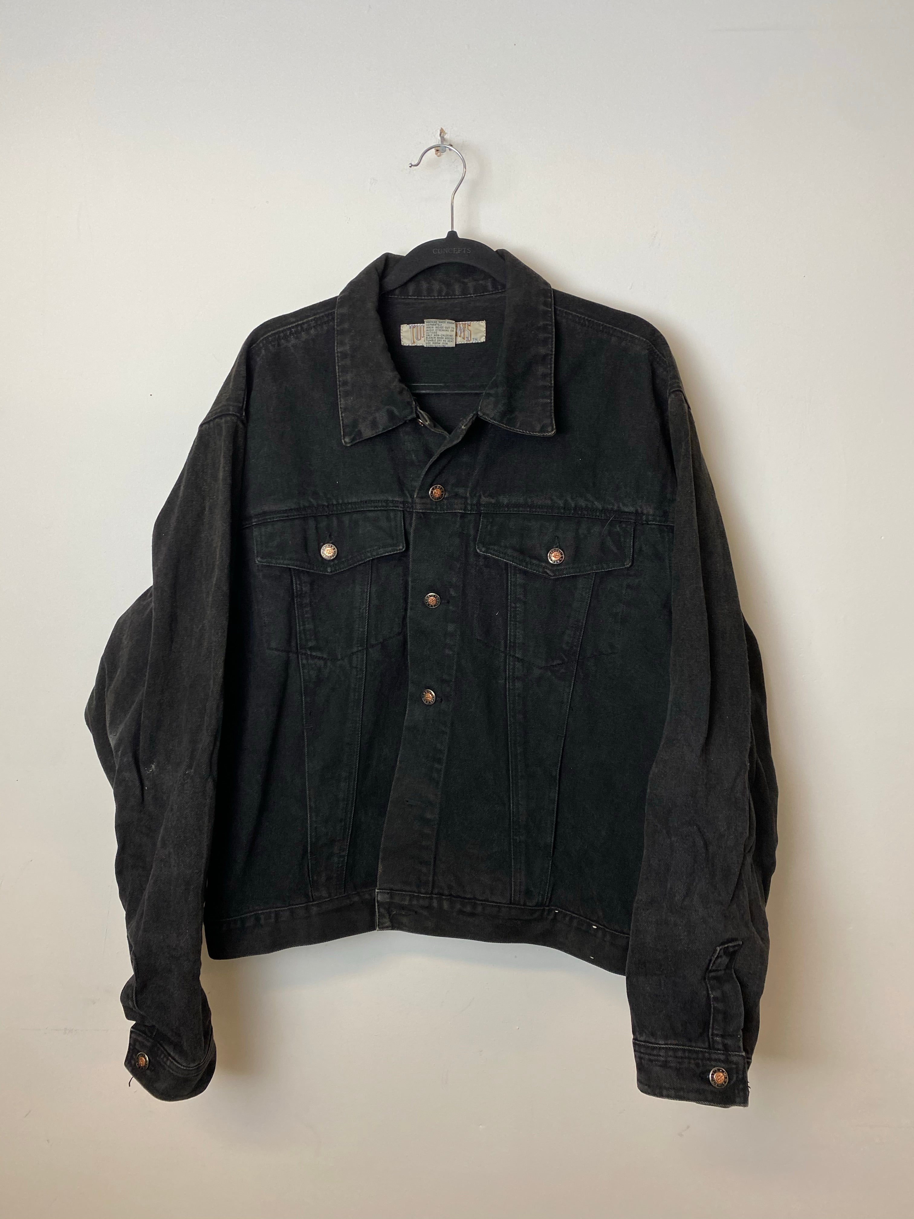 90s Black Denim Jacket - Men’s M